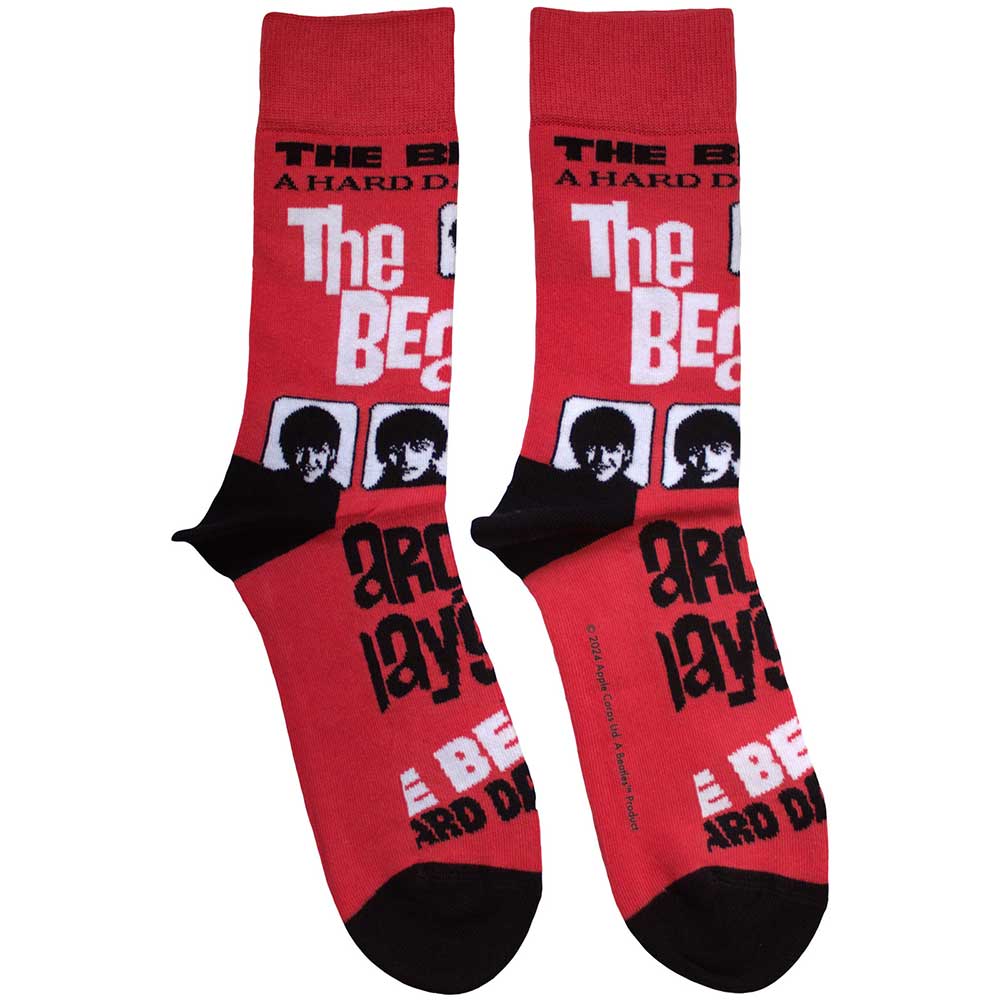 The Beatles A Hard Day's Night Socks Red