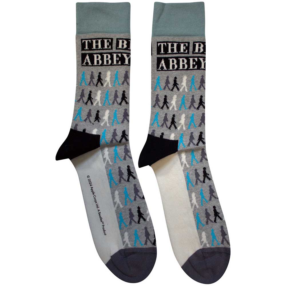 The Beatles Abbey Road Colours Crossing Repeat Socks Grey