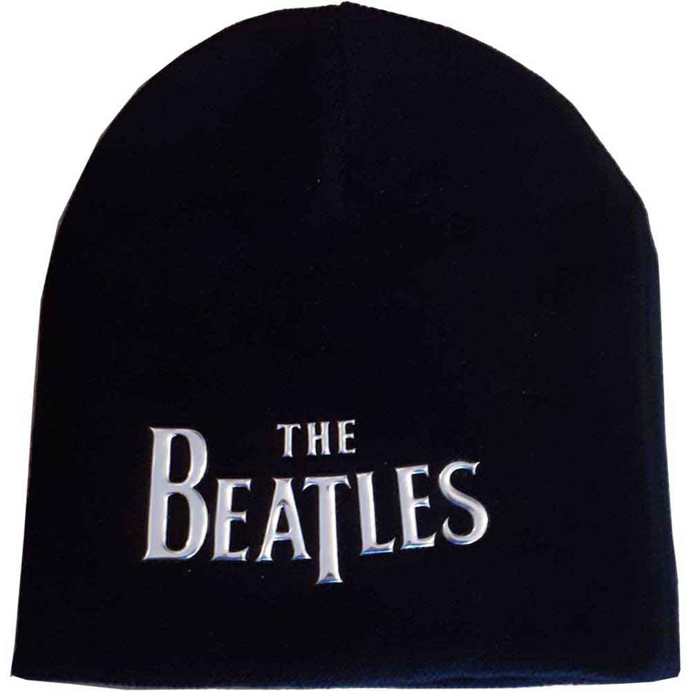 The Beatles Drop T Logo Beanie Hat Black