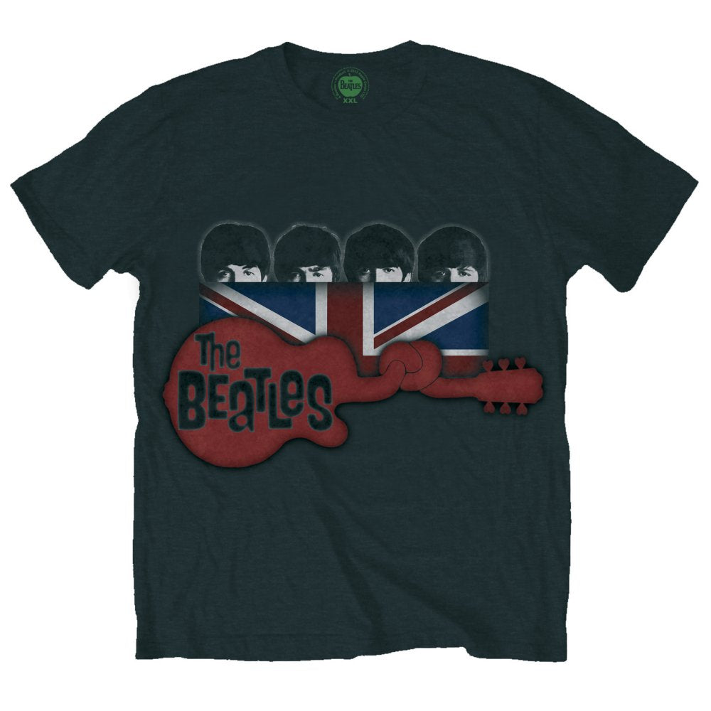 The Beatles Guitar & Flag Mens T Shirt