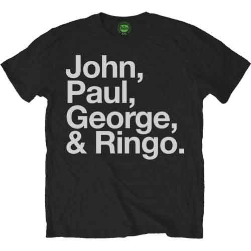 The Beatles John, Paul, George & Ringo Mens T Shirt