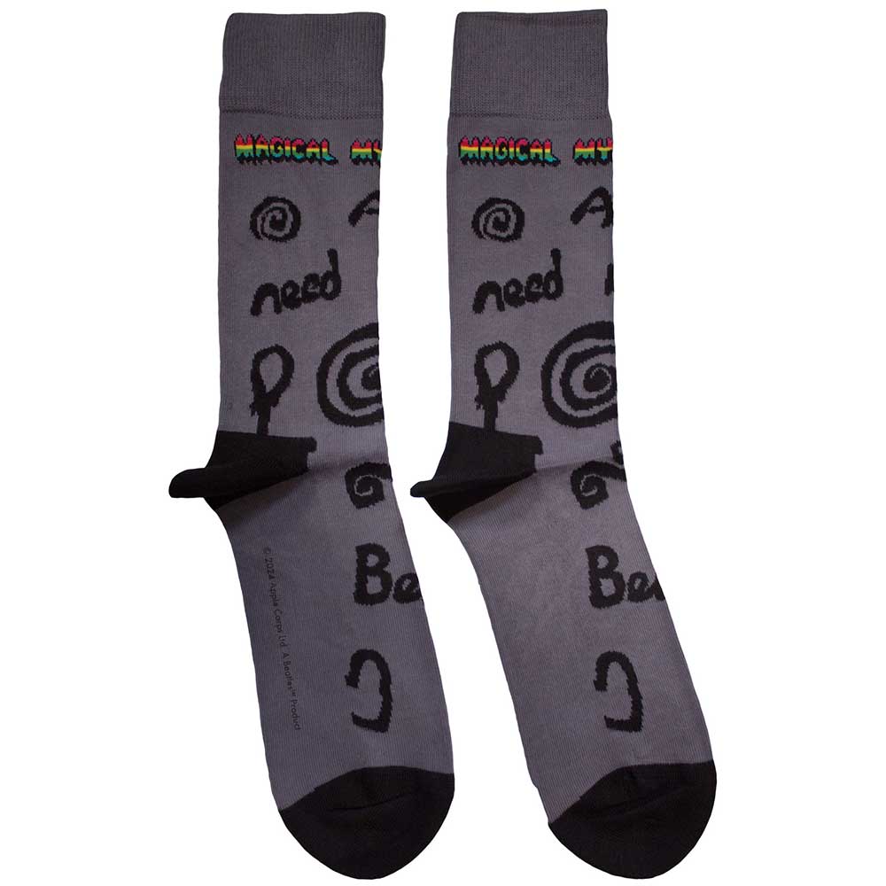 The Beatles Magical Mystery Tour All You Need Is Love Socks Grey