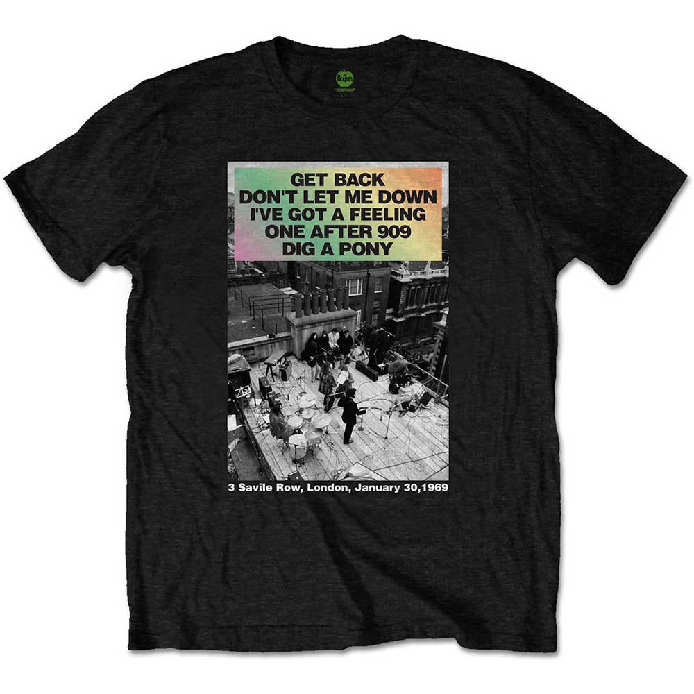 The Beatles Rooftop Songs Gradient Mens T Shirt