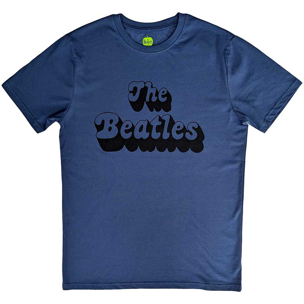 The Beatles Text Logo Shadow Mens T Shirt