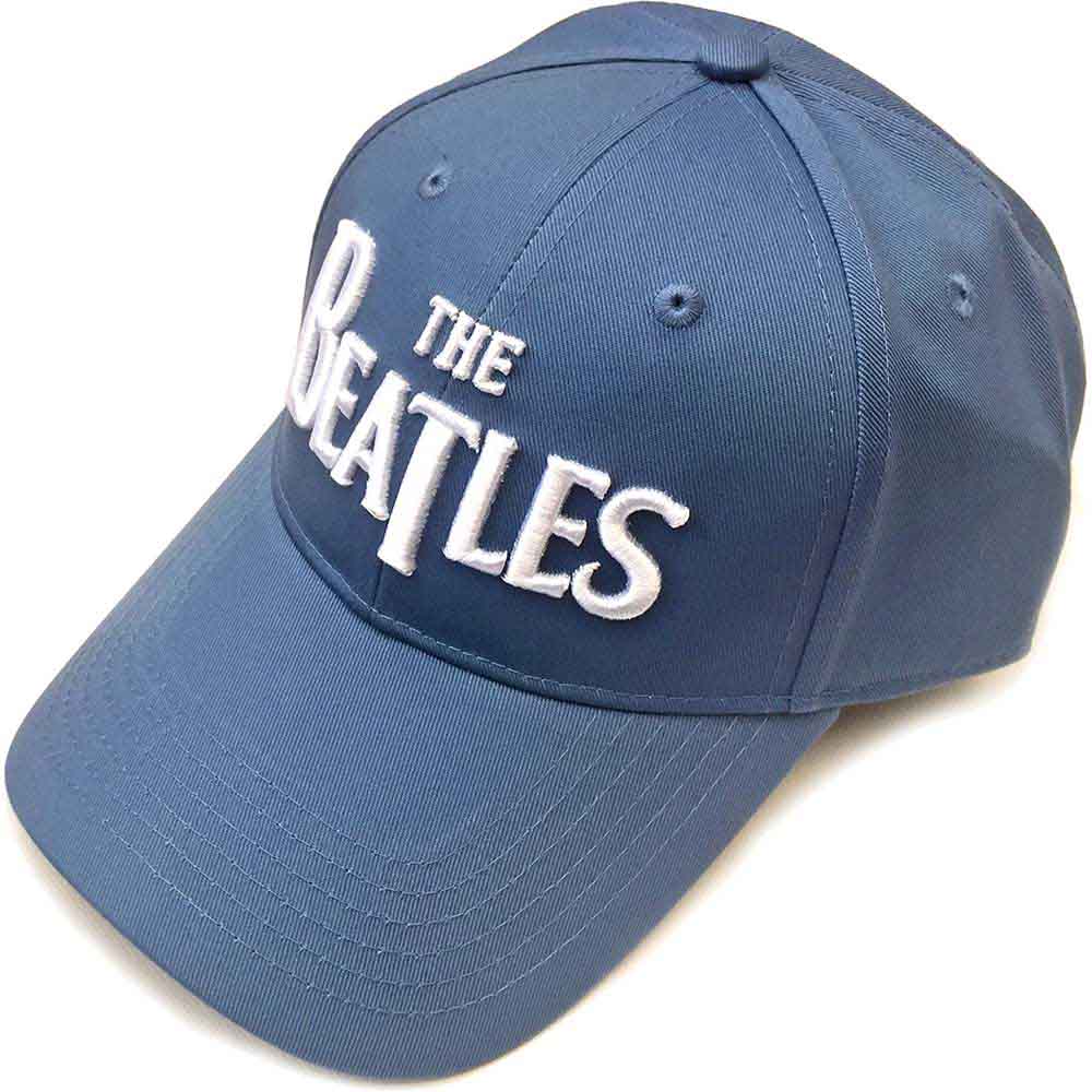 The Beatles White Drop T Logo Hat Blue