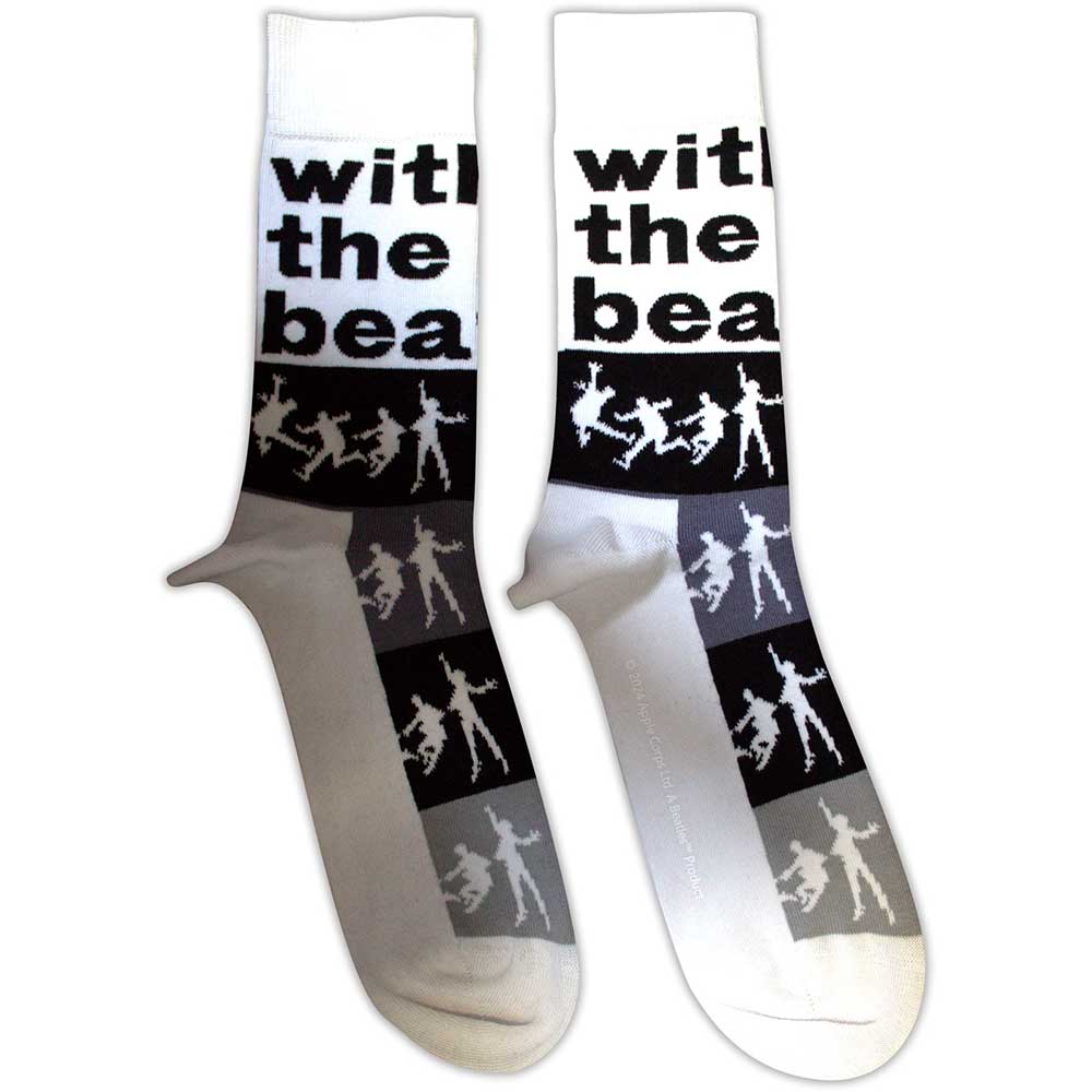 The Beatles With The Beatles Silhouette Stripes Socks White