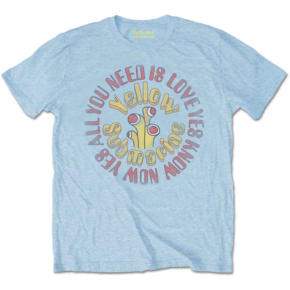 The Beatles Yellow Submarine AYNIL Circle Vintage Mens T Shirt