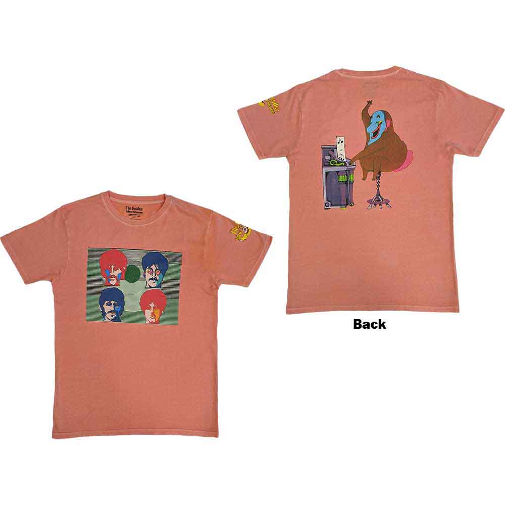 The Beatles Yellow Submarine Magic Piano Mens T Shirt Pink