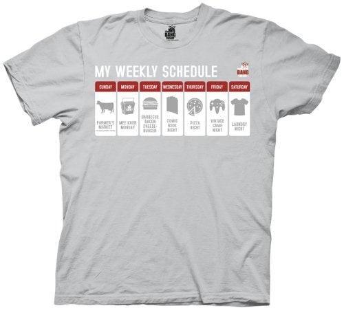 The Big Bang Theory My Weekly Schedule T Shirt
