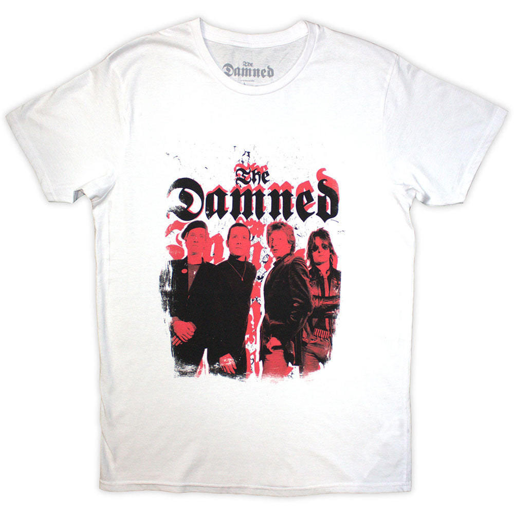The Damned Repeat Logo Photo Mens T Shirt