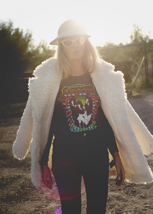 The Doors Cropped Womens Long Sleeve Band T Shirt by Daydreamer LA