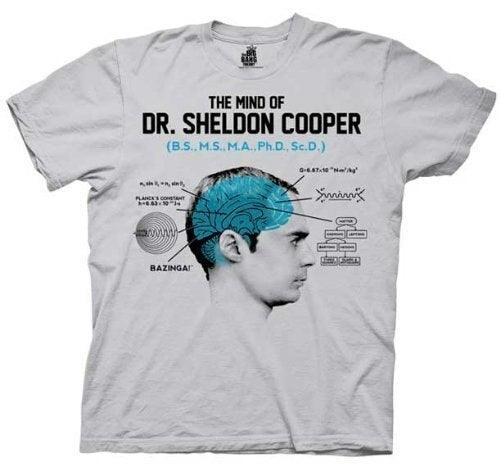 The Mind of Dr. Sheldon Cooper Ice Grey Mens T Shirt