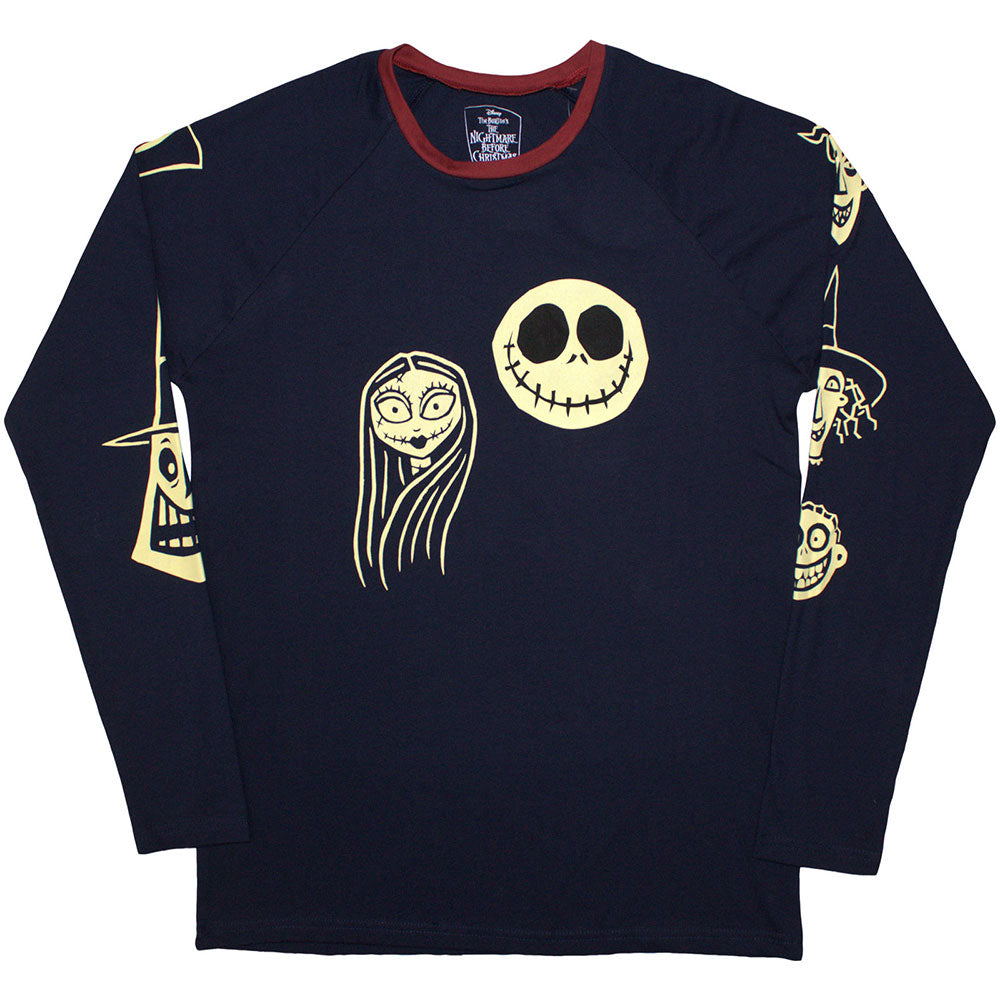The Nightmare Before Christmas Faces AOP Long Sleeve Shirt