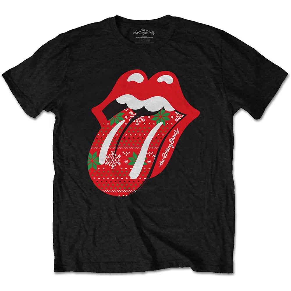 The Rolling Stones Christmas Tongue Mens T Shirt