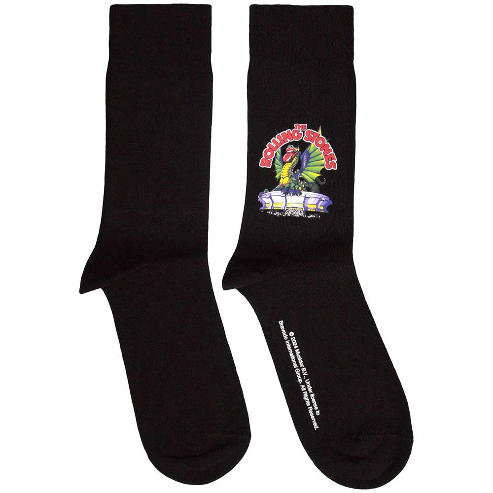The Rolling Stones Dragon Socks Black
