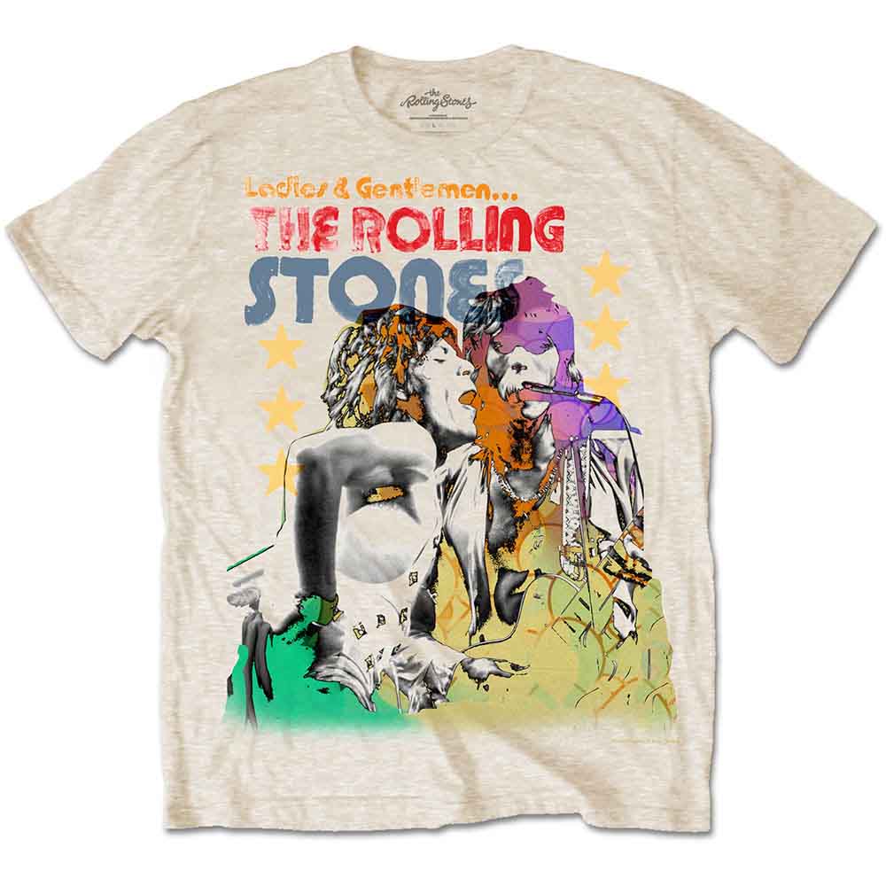 The Rolling Stones Mick & Keith Watercolour Stars Mens T Shirt