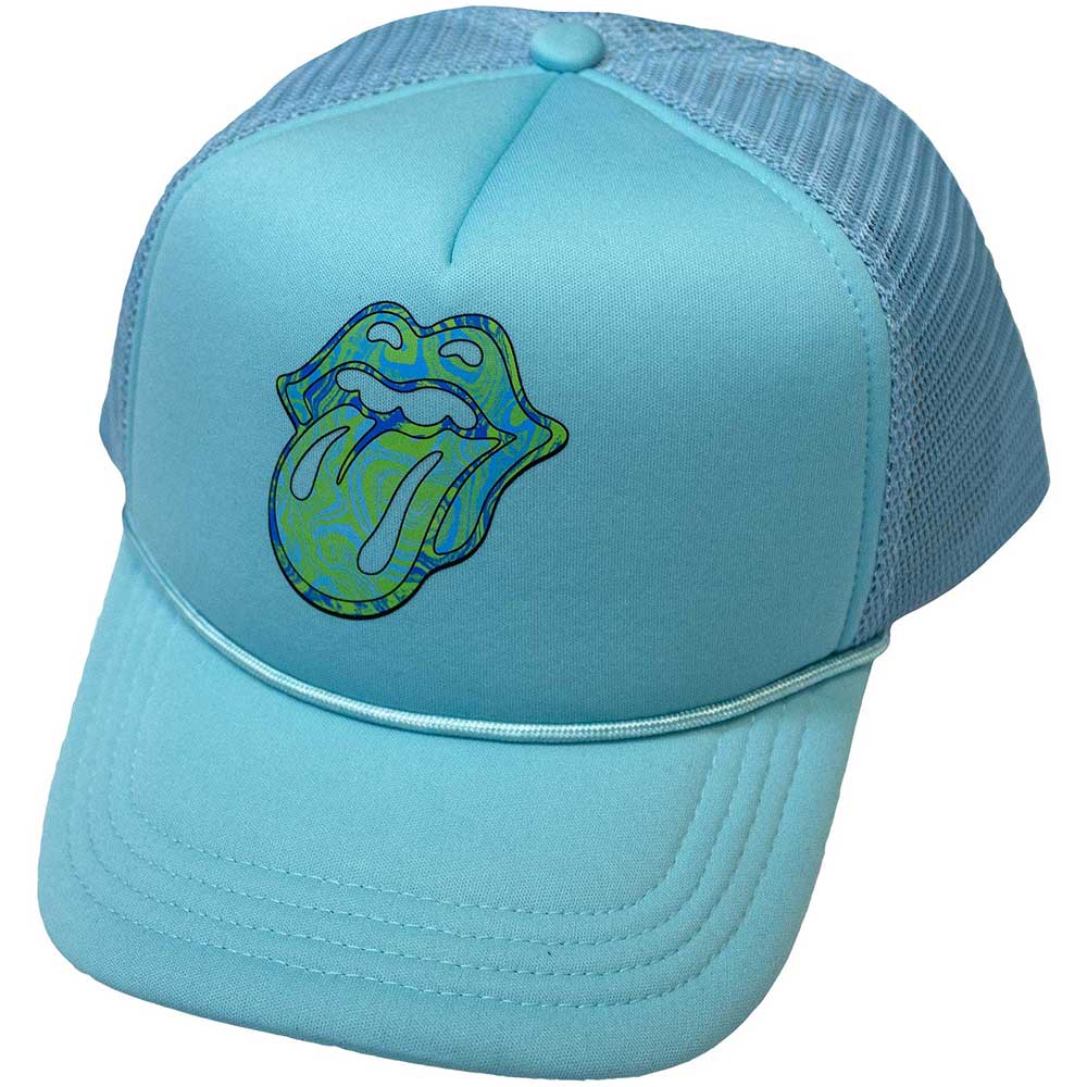 The Rolling Stones Psychedelic Tongue Hat Blue