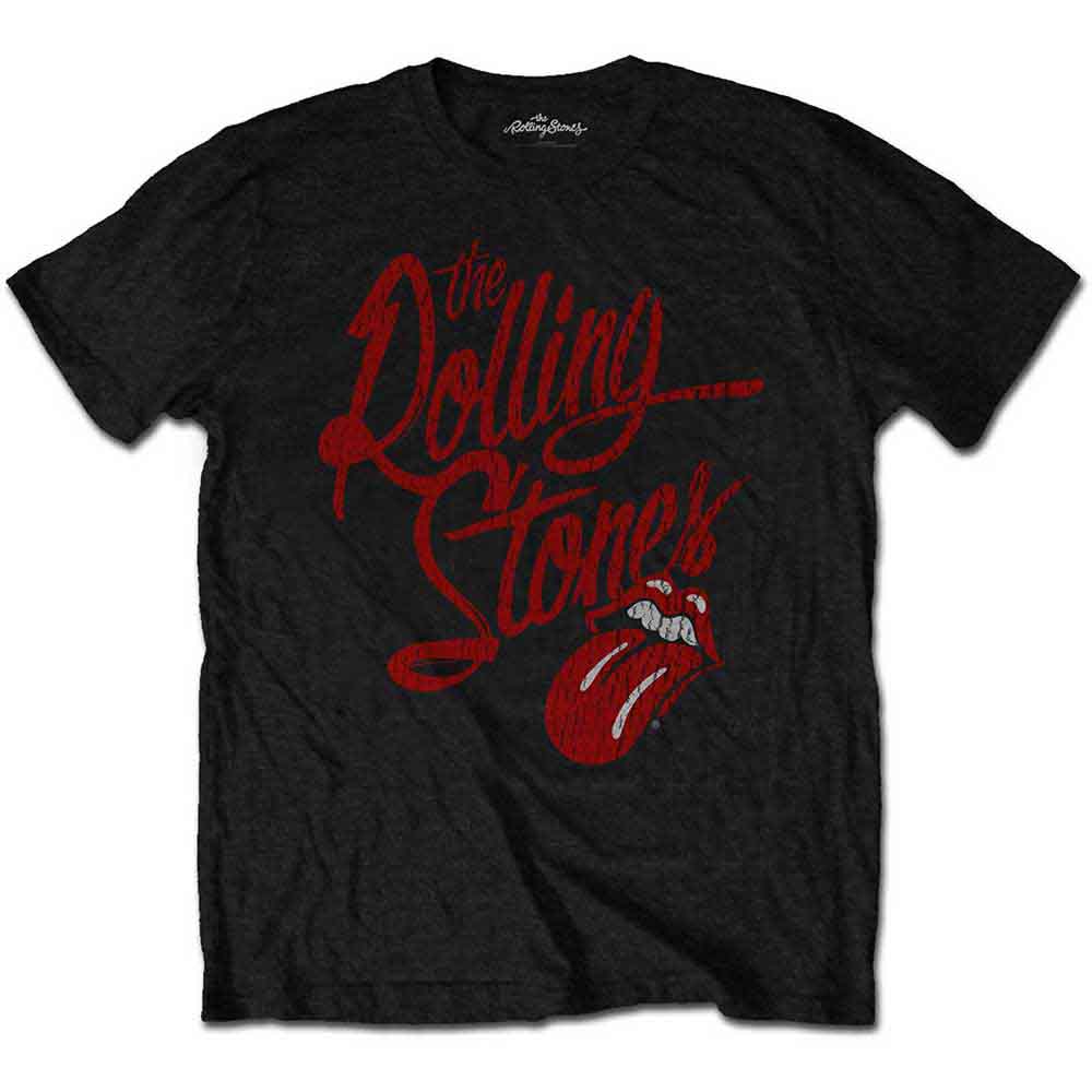 The Rolling Stones Script Logo Mens T Shirt