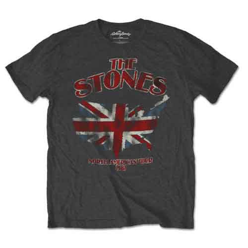 The Rolling Stones Union Jack US Map Mens T Shirt