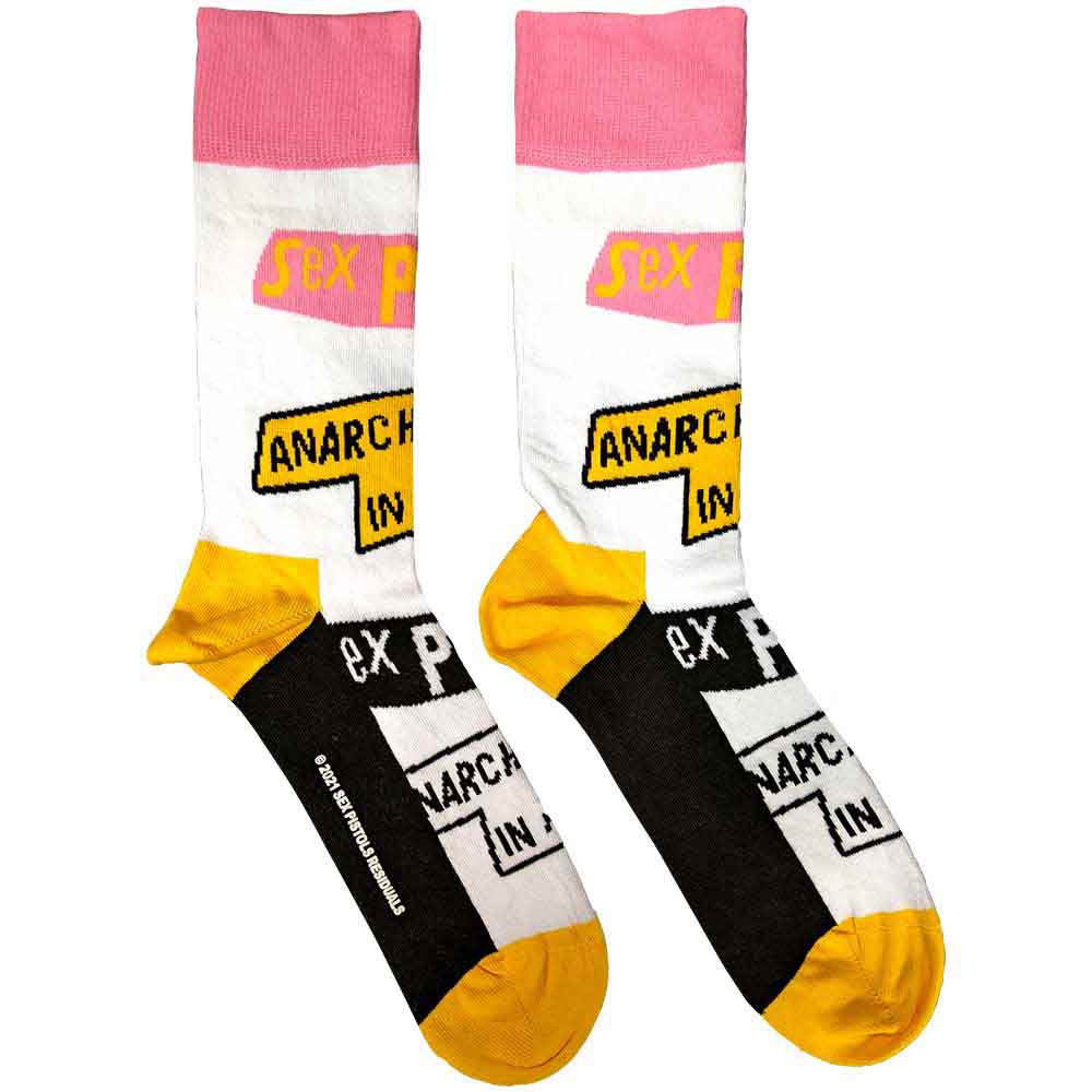 The Sex Pistols Anarchy In The UK Socks White