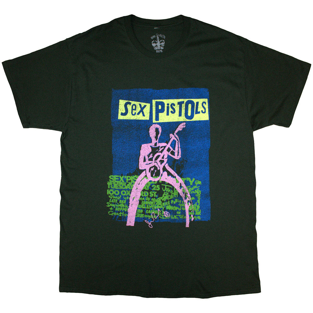 The Sex Pistols Guitar Cartoon Mens T Shirt