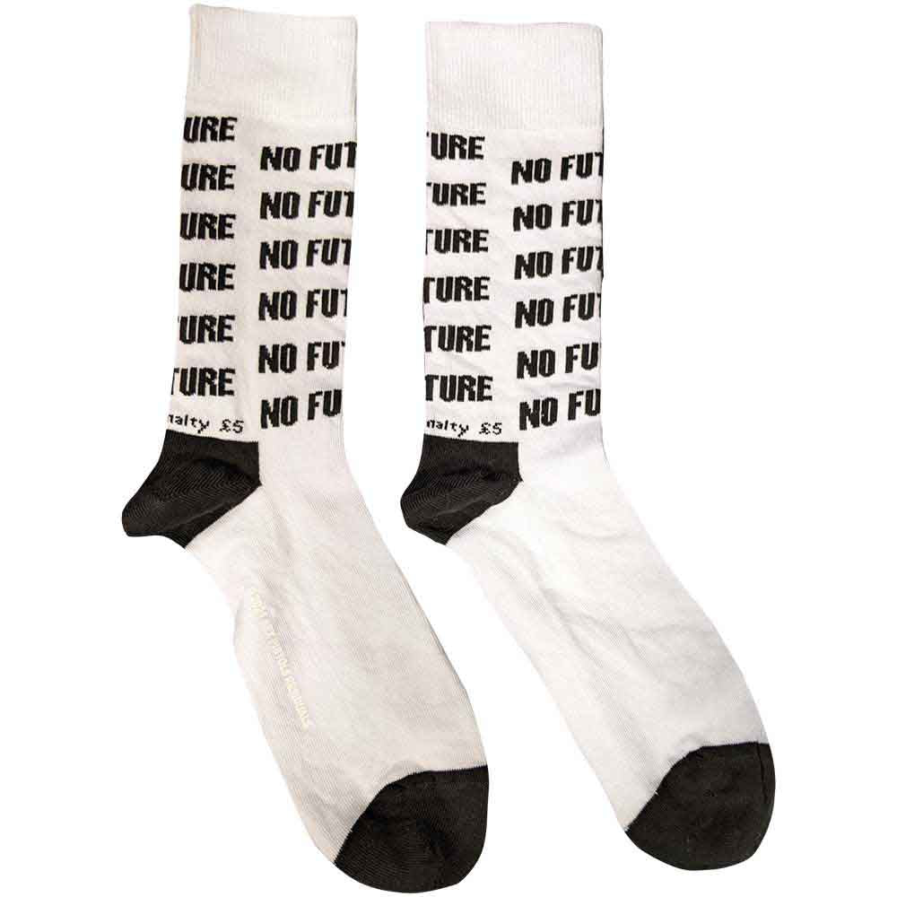 The Sex Pistols No Future Socks White