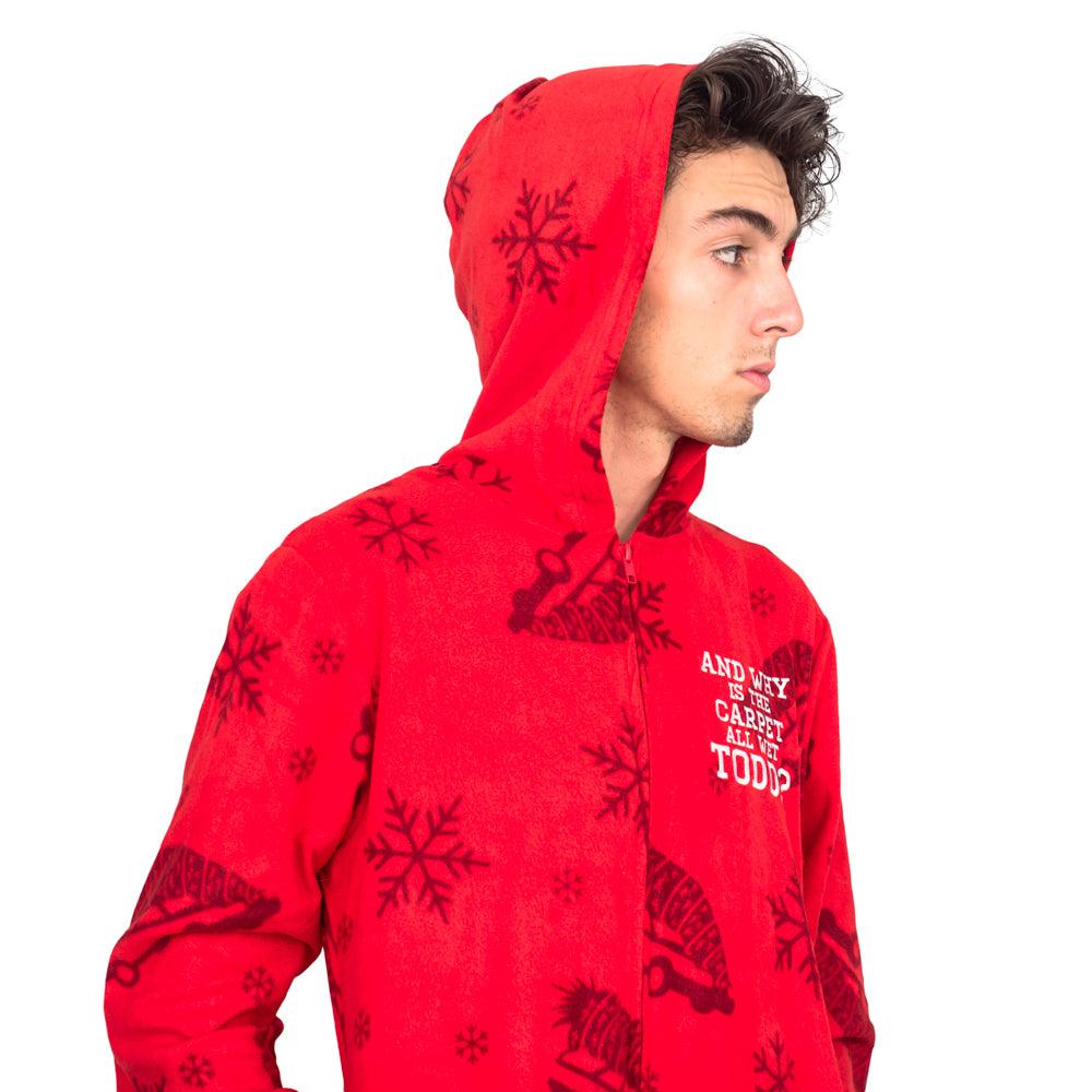 Todd and Margo Christmas Pajamas Jumpsuit Matching Couples Union Suit