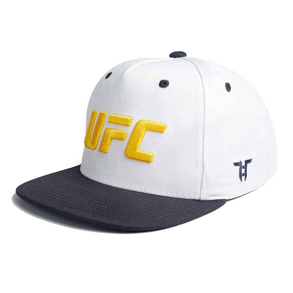 Tokyo Time UFC Retro Sport Yellow Logo Hat White