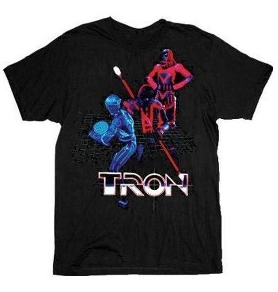 Tron Battle Grid Black Adult T Shirt