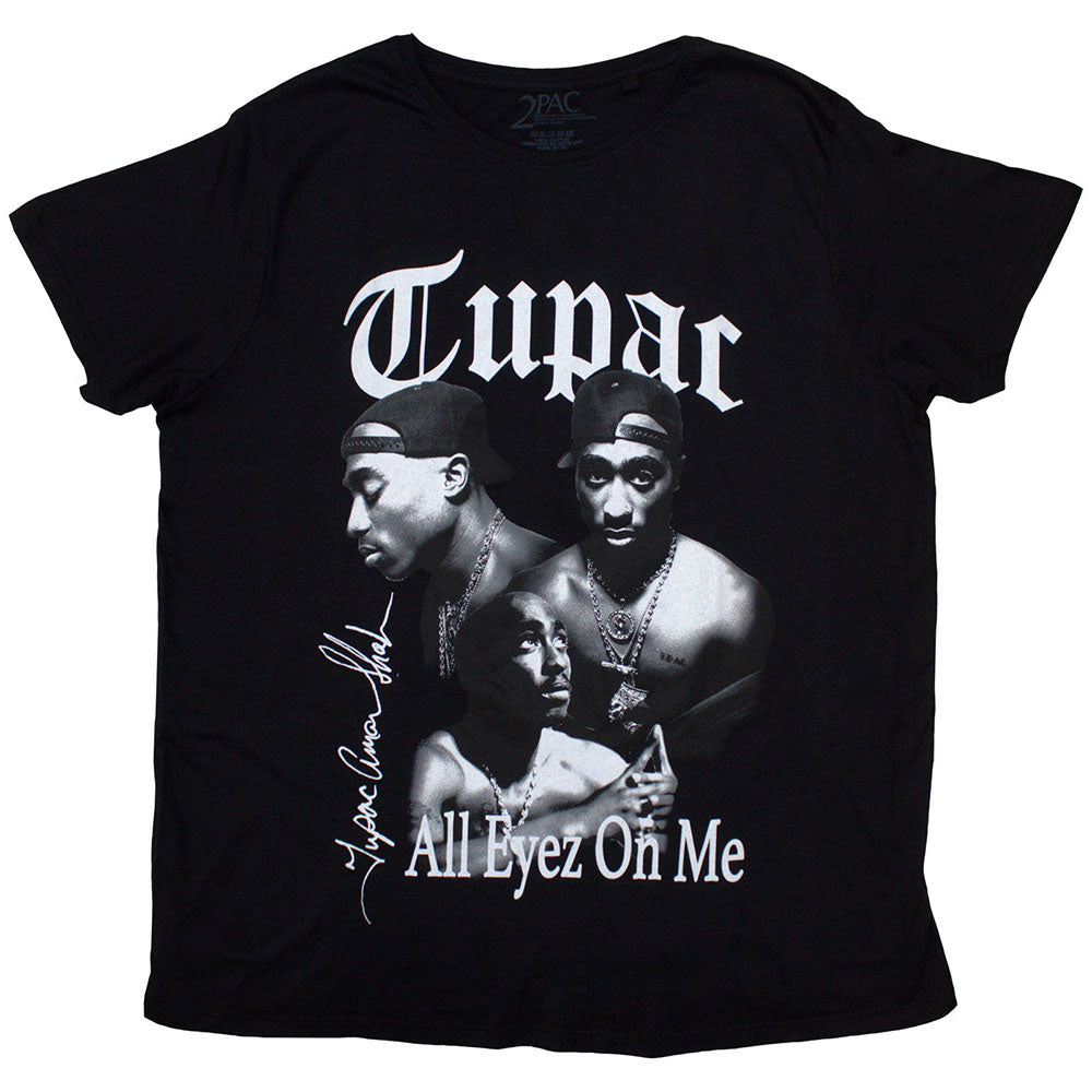 Tupac All Eyez B&W Mens T Shirt Black
