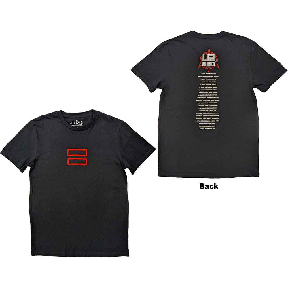U2 360 Degree Tour 2010 Equals Mens T Shirt