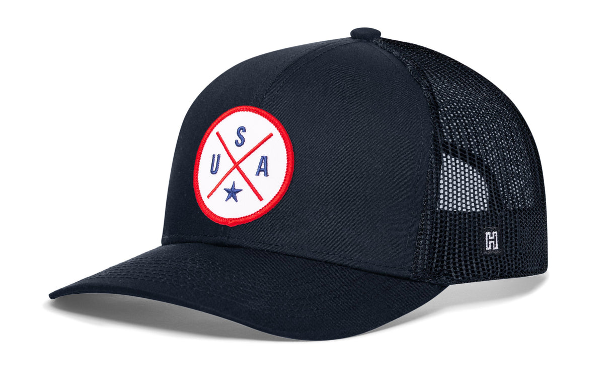 USA Trucker Haka Hat Black America Snapback