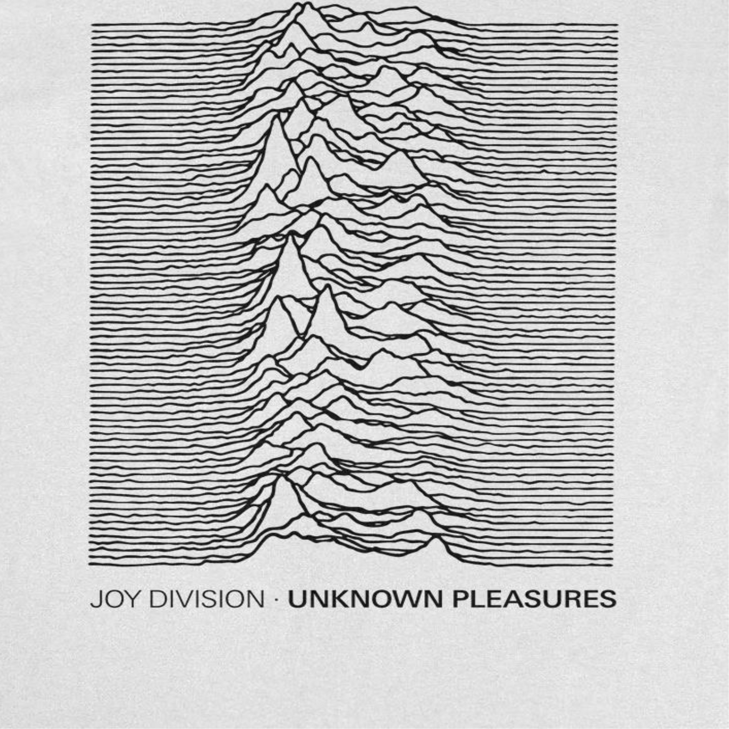 Joy Division Unknown Pleasures Text Mens T Shirt
