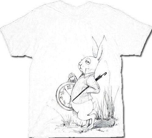 White Rabbit Clock Men's T Shirt