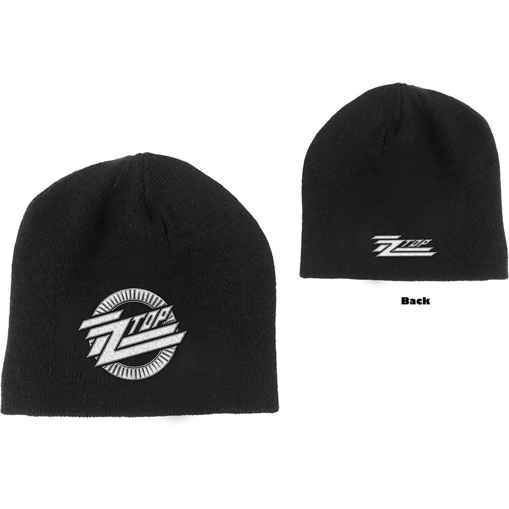 ZZ Top Circle Logo Beanie Hat Black