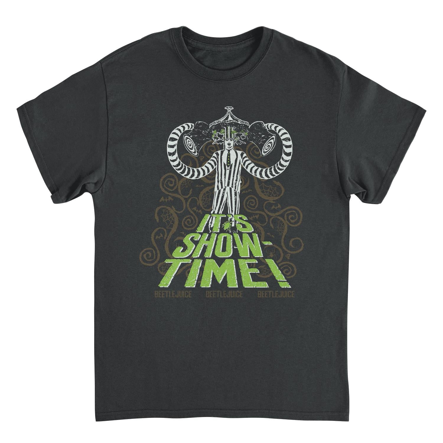 Beetlejuice It's Show-Time Black Mens T Shirt