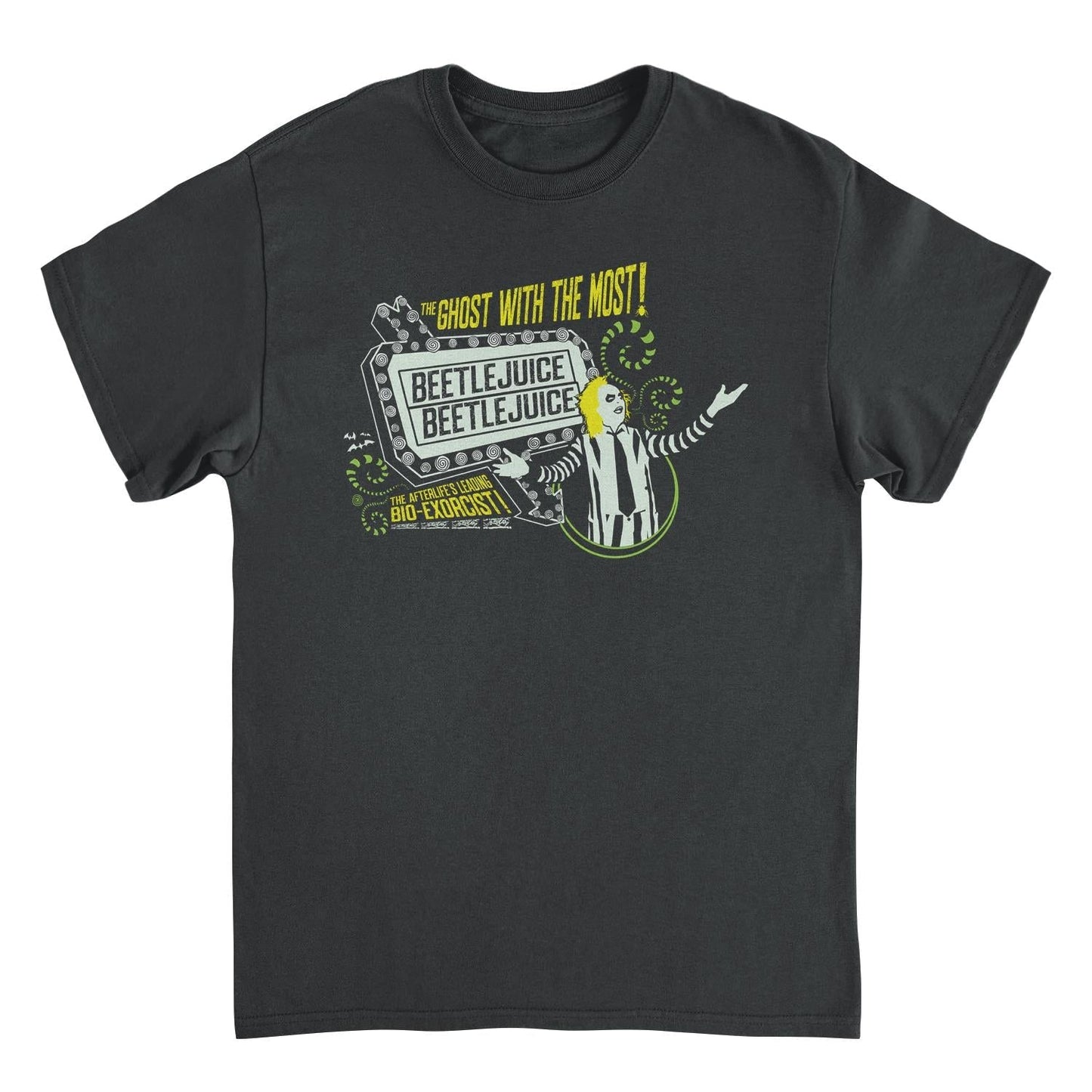 Beetlejuice The Ghost with the Most Black Mens T Shirt