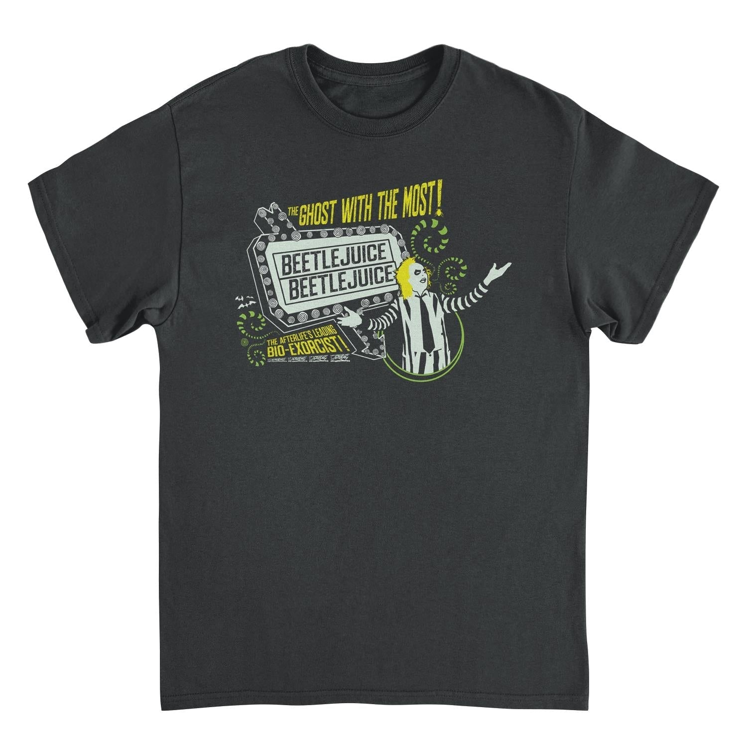 Beetlejuice The Ghost with the Most Black Mens T Shirt