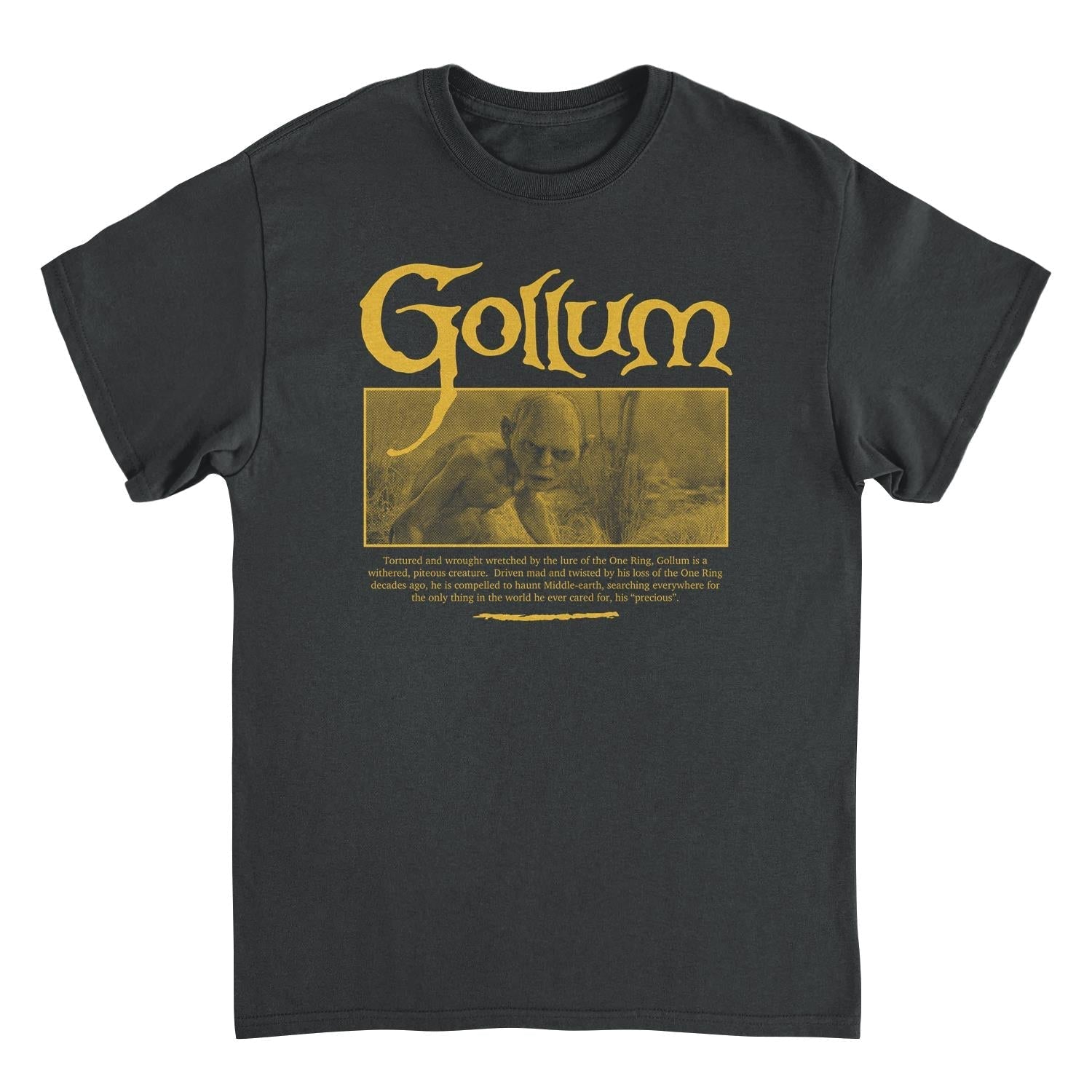 Lord of The Rings Gollum Black Mens T Shirt