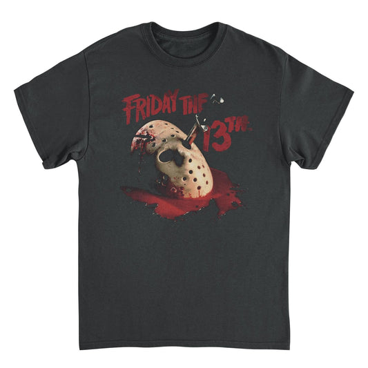 Friday the 13th Jason Mask Black Mens T Shirt