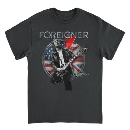 Foreigner Mick Jones Guitar Black Mens T Shirt