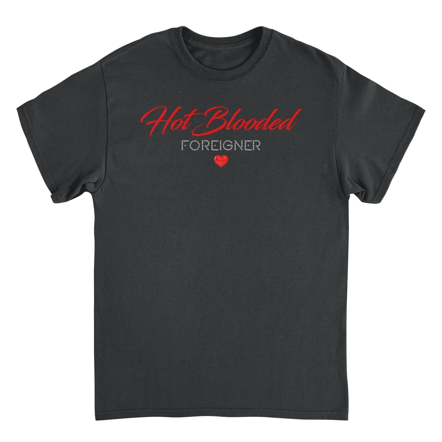 Foreigner Hot Blooded Black Mens T Shirt