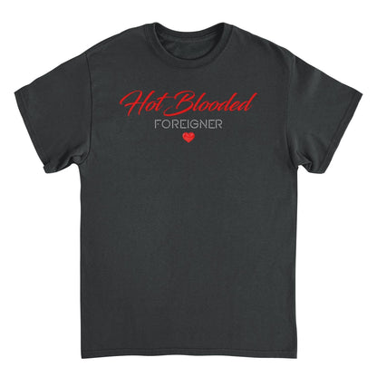Foreigner Hot Blooded Black Mens T Shirt