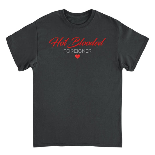 Foreigner Hot Blooded Black Mens T Shirt