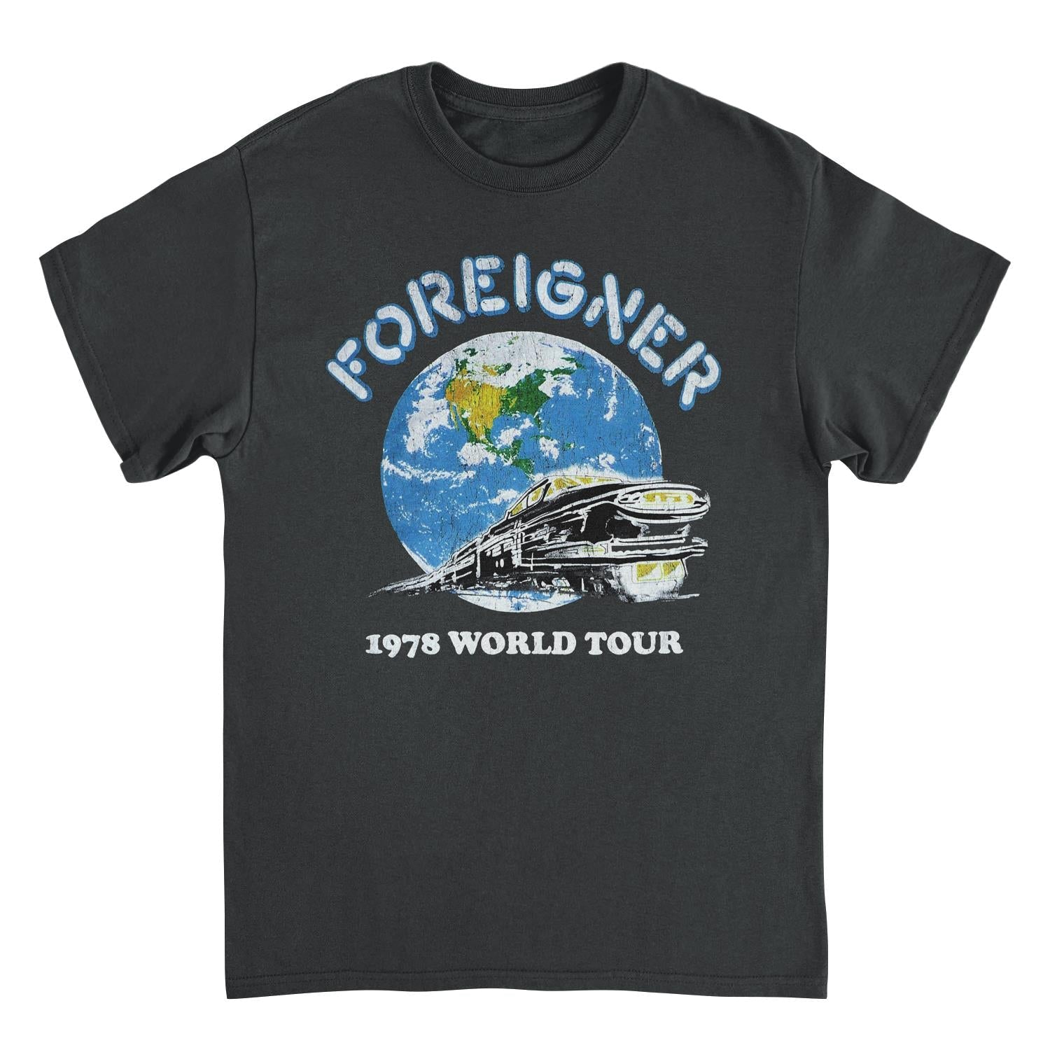 Foreigner 1978 World Tour Black Mens T Shirt