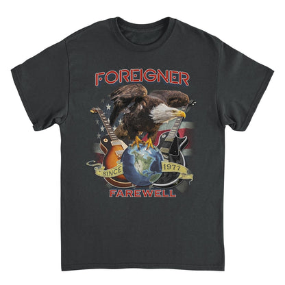 Foreigner Farewell Eagle Black Mens T Shirt