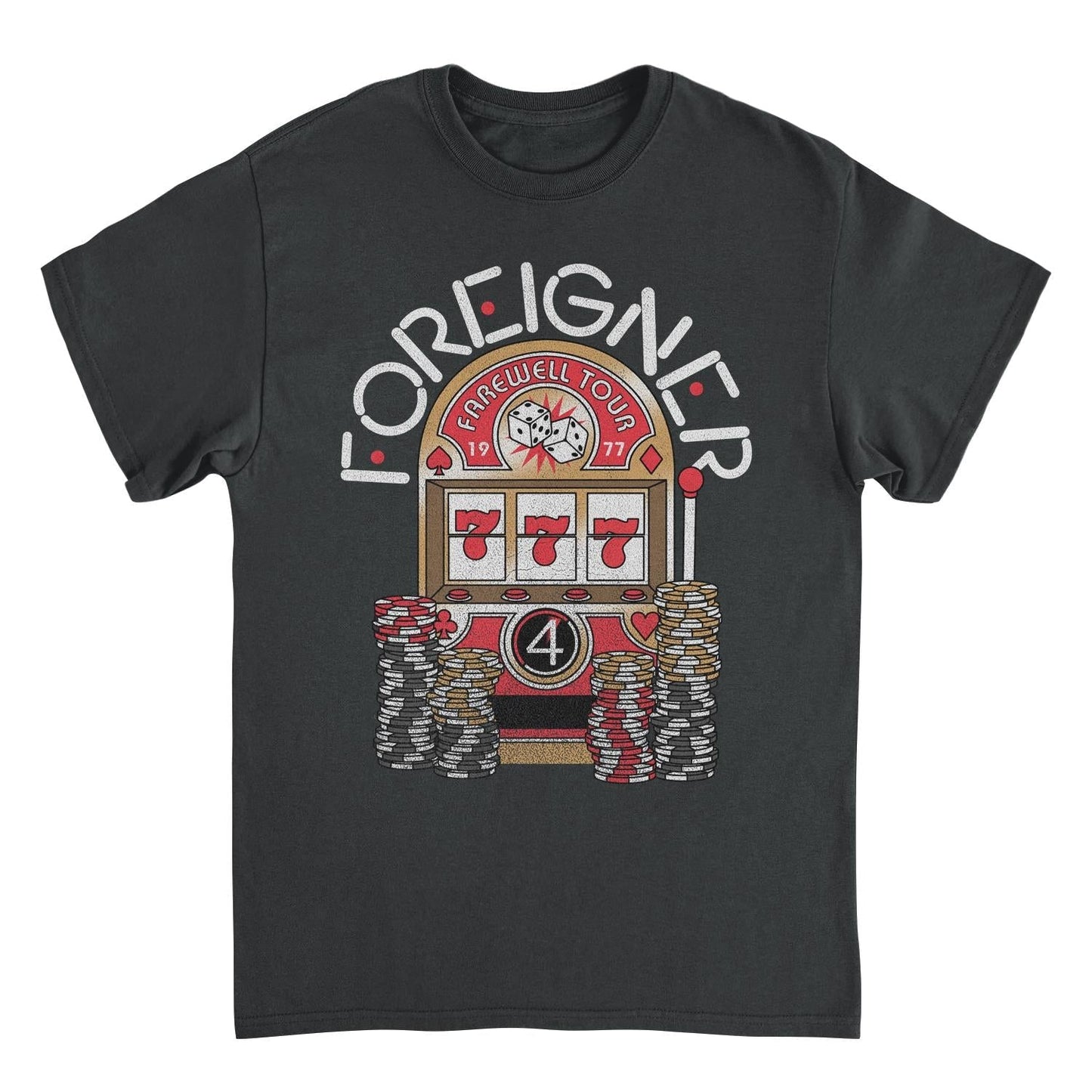 Foreigner Farewell Slot Machine Black Mens T Shirt