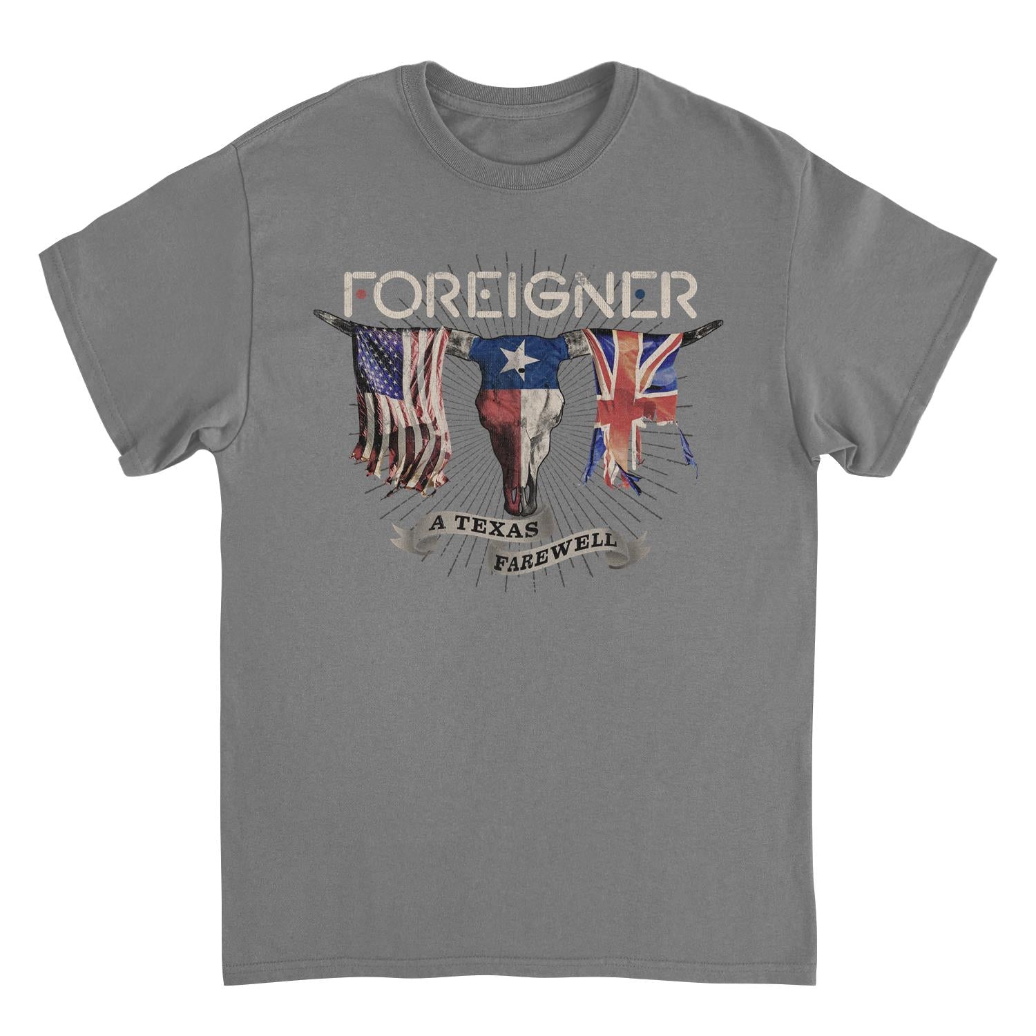 Foreigner Texas Farewell Tour Charcoal Mens T Shirt