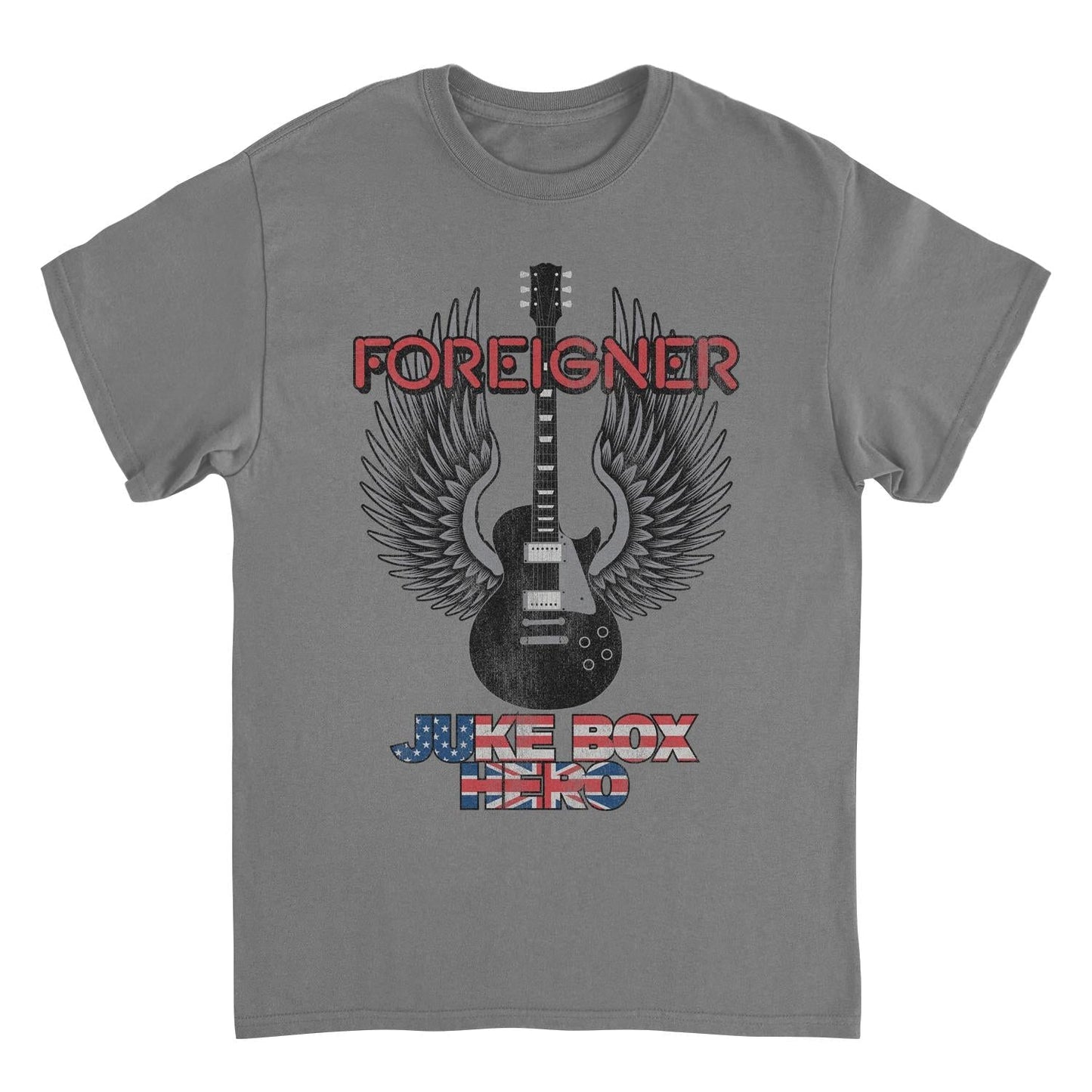 Foreigner JBH Guitar Charcoal Mens T Shirt