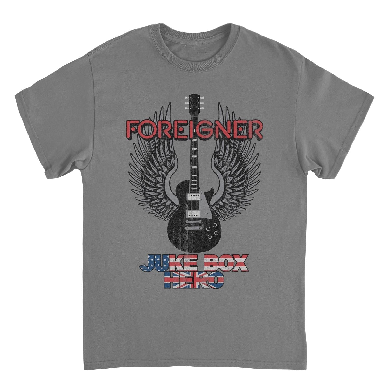 Foreigner JBH Guitar Charcoal Mens T Shirt